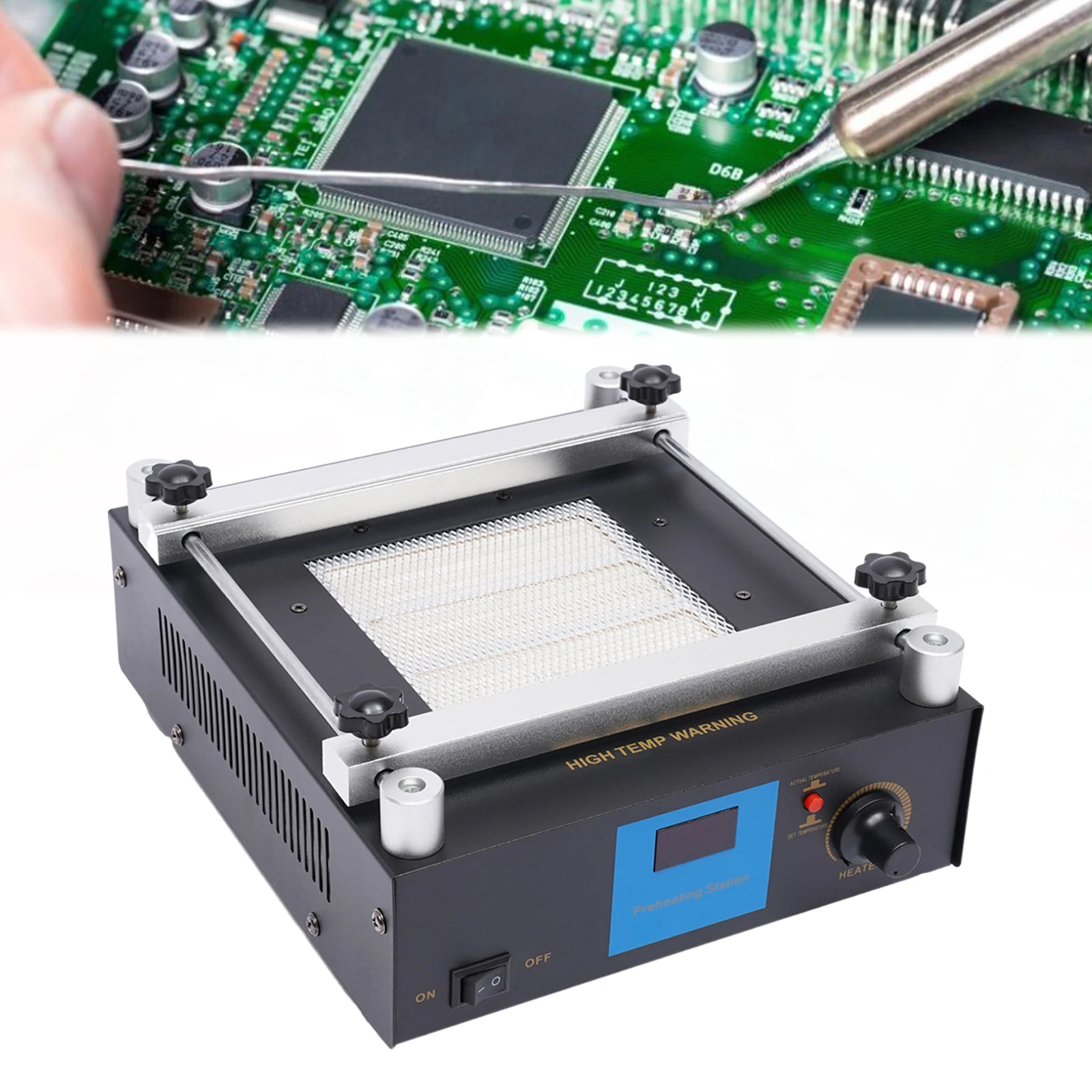 YIHUA 853A BGA IR Infrared Preheater Electronic Hot Plate Preheating Rework Station 110/220V 450W