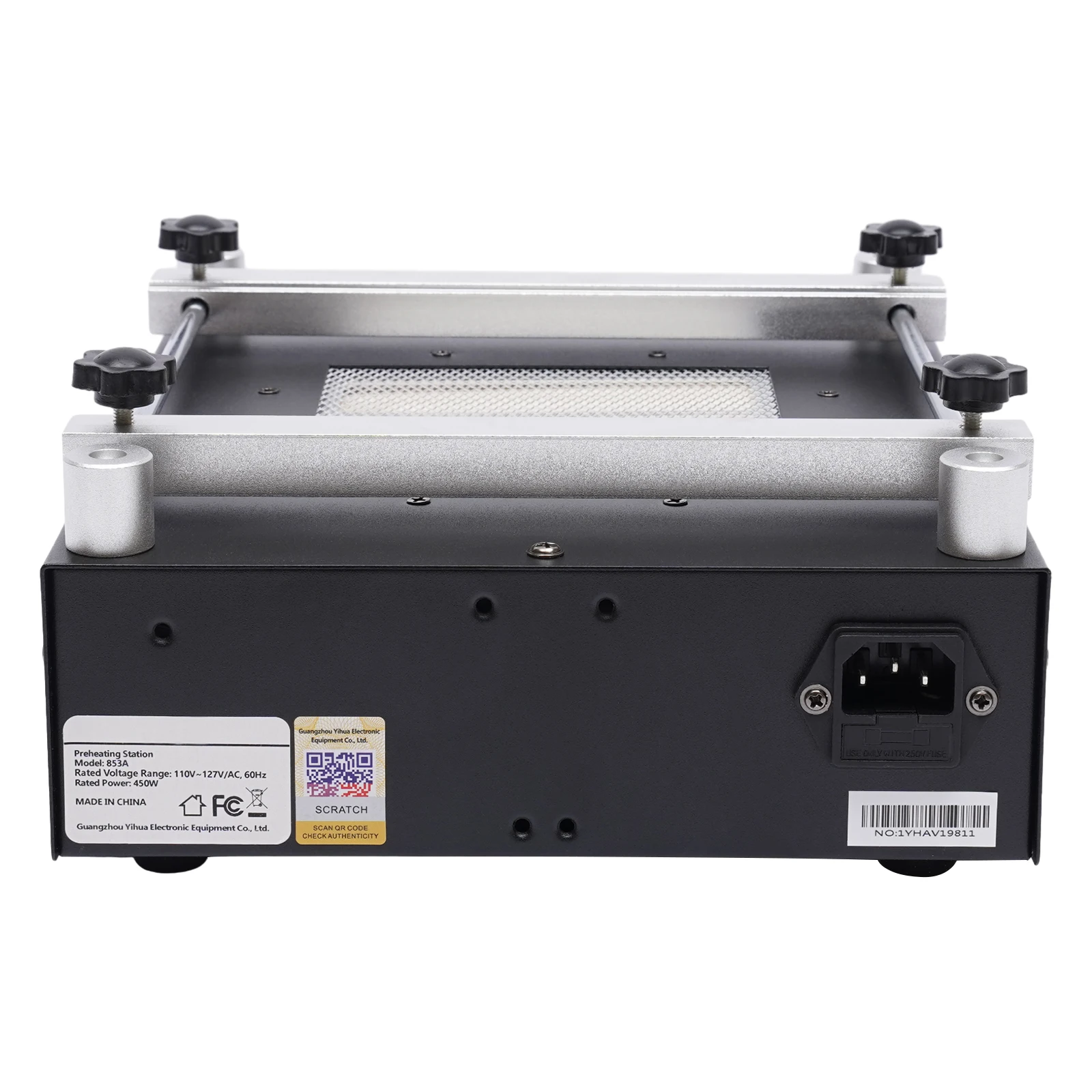 YIHUA 853A BGA IR Infrared Preheater Electronic Hot Plate Preheating Rework Station 110/220V 450W