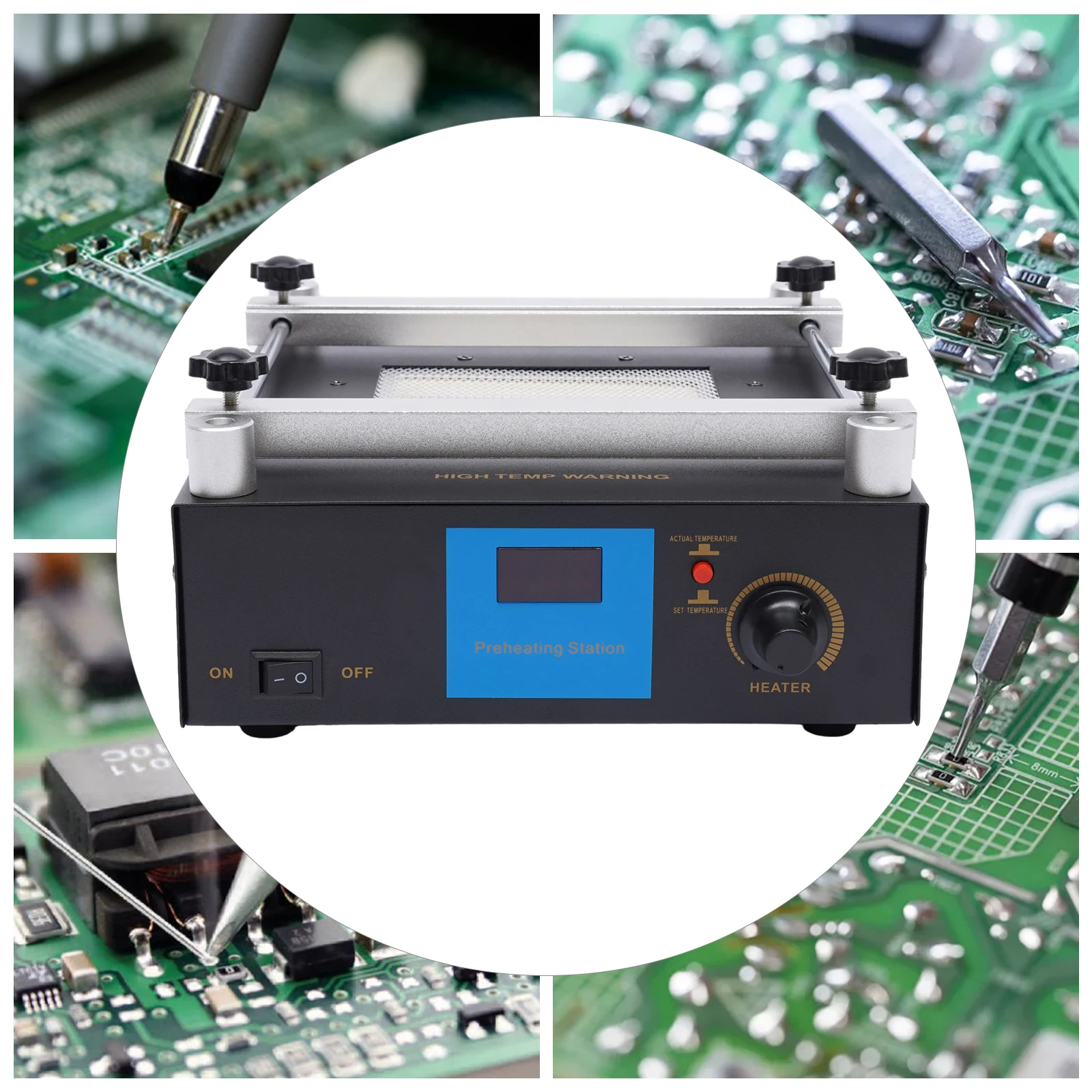 YIHUA 853A BGA IR Infrared Preheater Electronic Hot Plate Preheating Rework Station 110/220V 450W