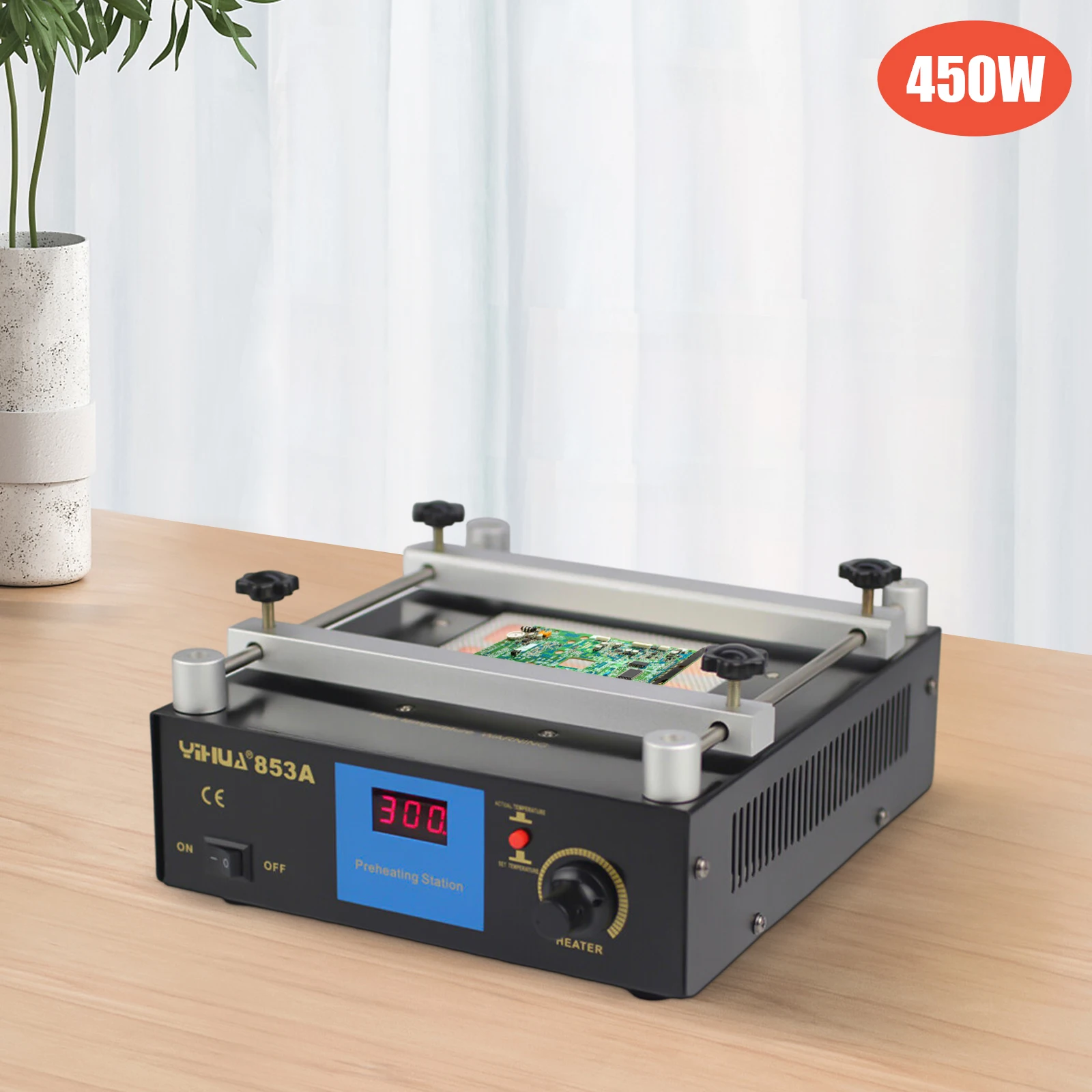 YIHUA 853A BGA IR Infrared Preheater Electronic Hot Plate Preheating Rework Station 110/220V 450W