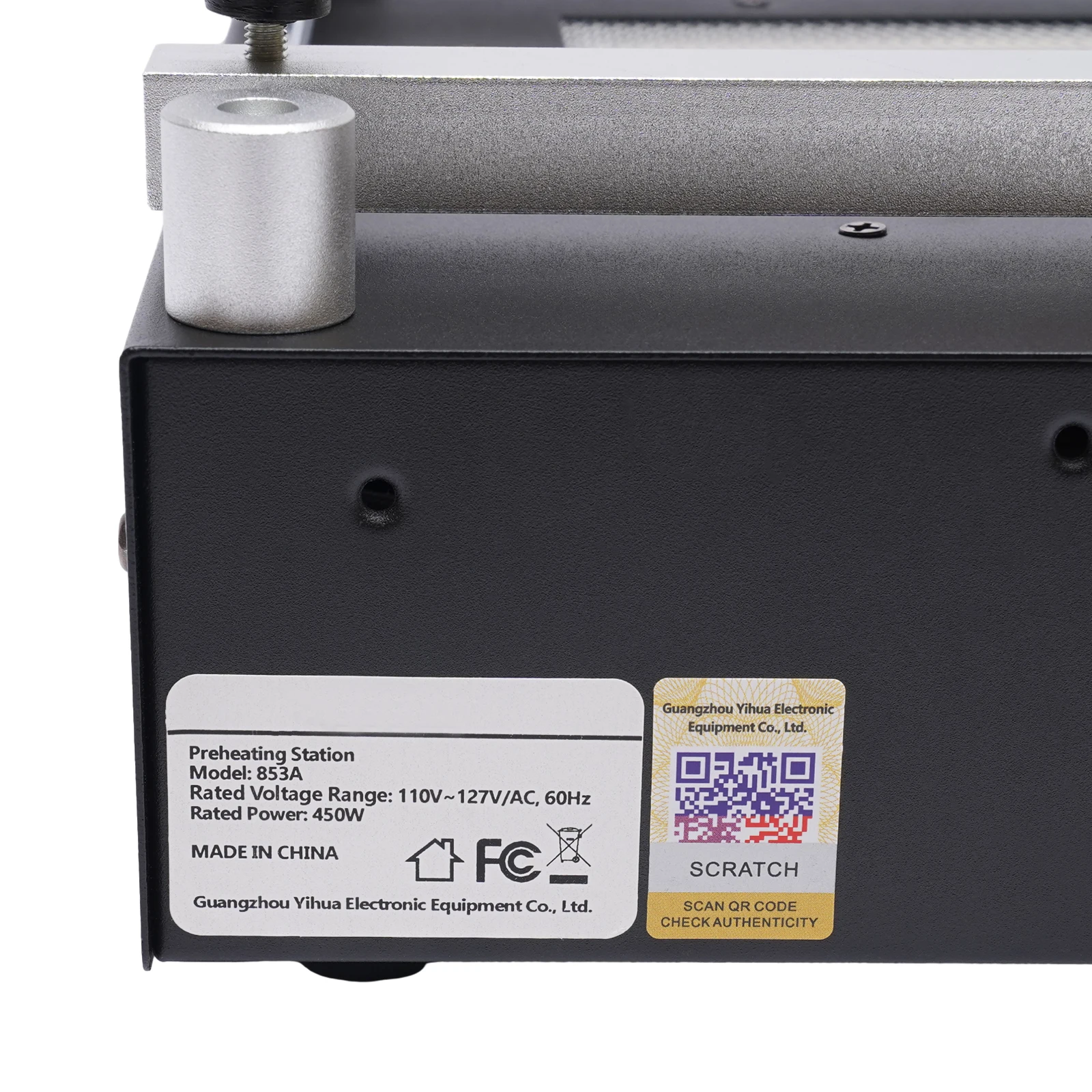 YIHUA 853A BGA IR Infrared Preheater Electronic Hot Plate Preheating Rework Station 110/220V 450W