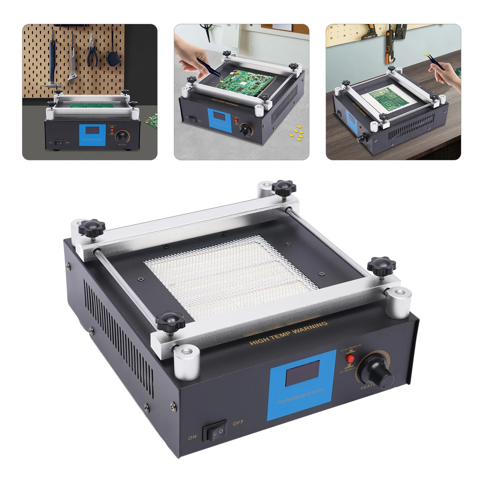 YIHUA 853A BGA IR Infrared Preheater Electronic Hot Plate Preheating Rework Station 110/220V 450W