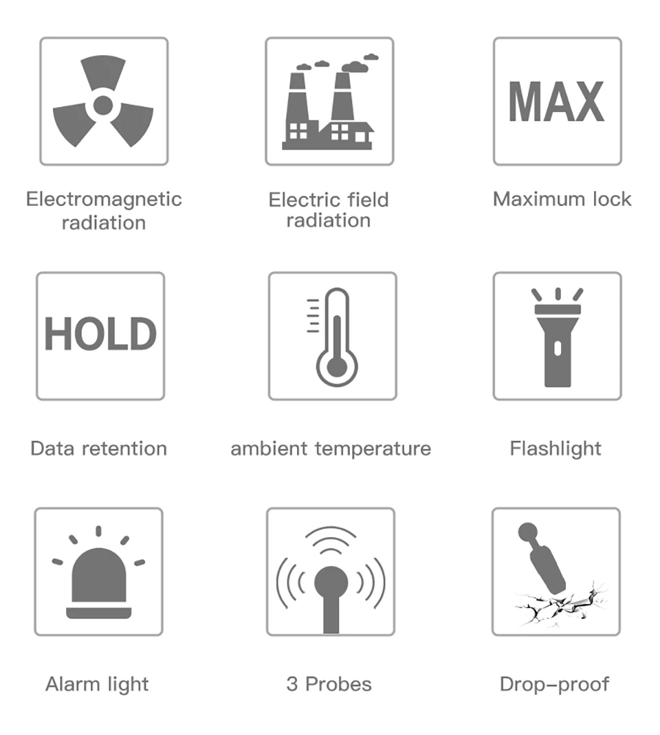 BSIDE. EMF Meter Professional Electromagnetic Field Radiation Detector Handheld Radiator Electric Magnetic Dosimeter Geiger Test