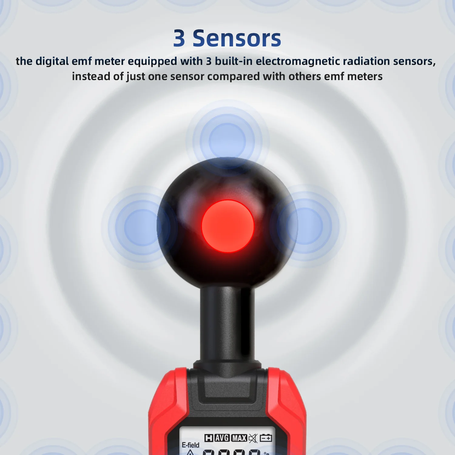 BSIDE. EMF Meter Professional Electromagnetic Field Radiation Detector Handheld Radiator Electric Magnetic Dosimeter Geiger Test