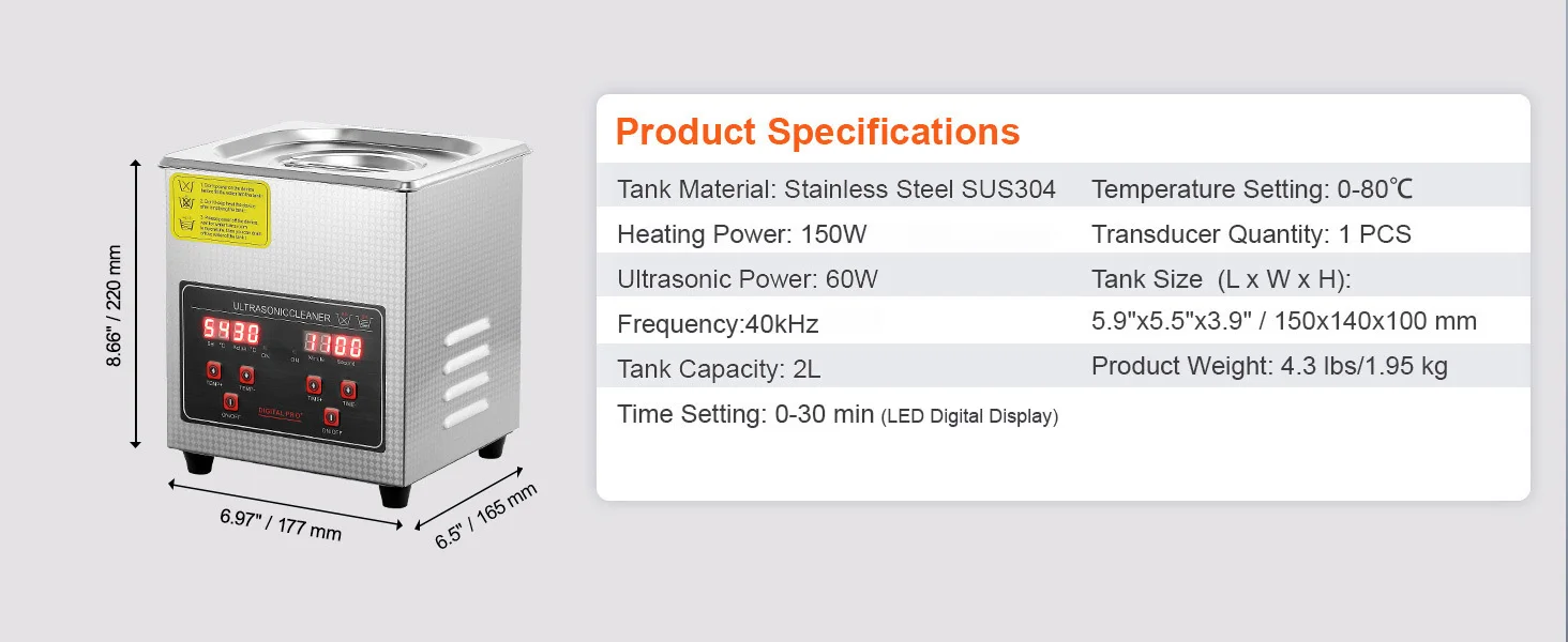 SucceBuy 2L 3L 6L 10L 22L 30L Ultrasonic Cleaner Stainless Steel Portable Cleaning Washing Machine Ultrasound Home Appliance