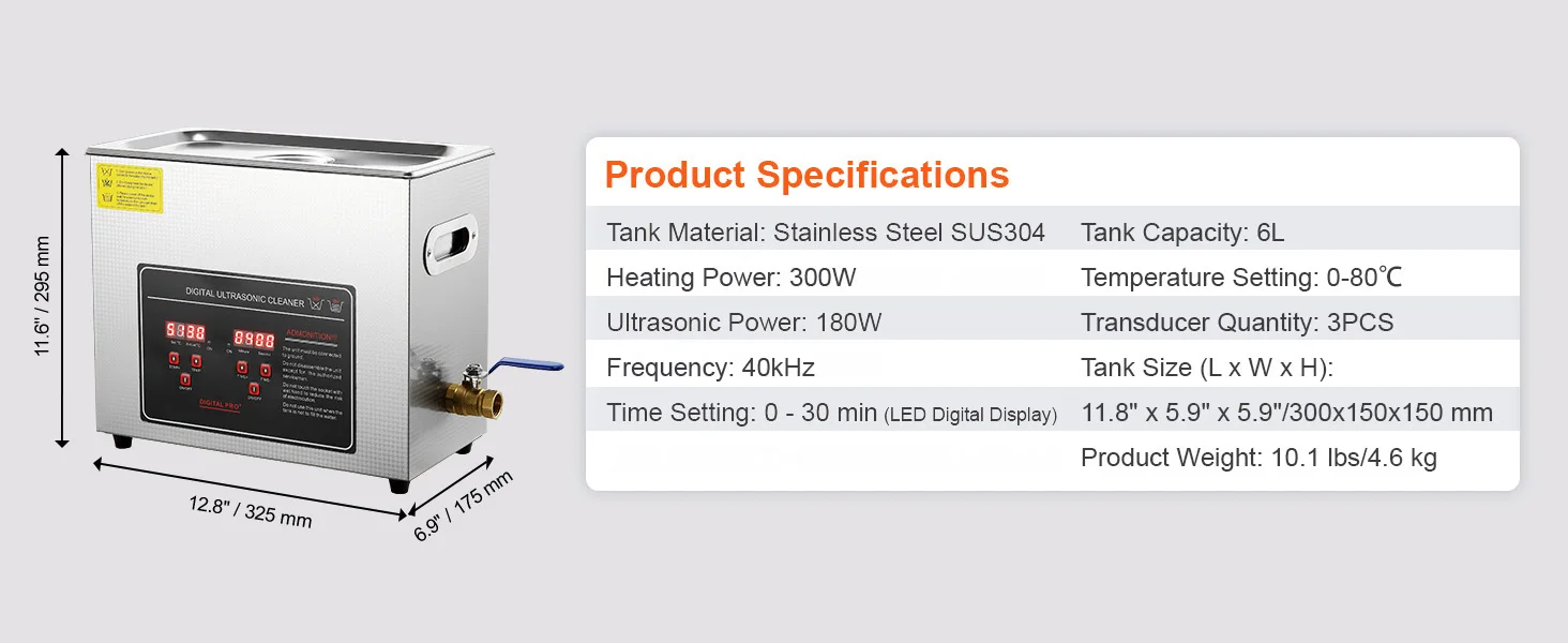 SucceBuy 2L 3L 6L 10L 22L 30L Ultrasonic Cleaner Stainless Steel Portable Cleaning Washing Machine Ultrasound Home Appliance