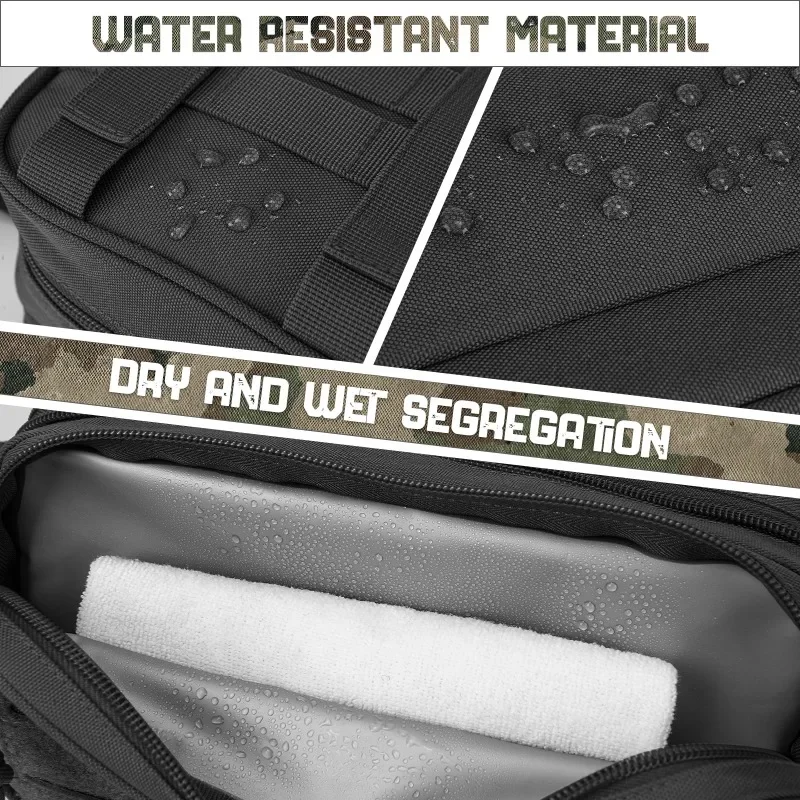Toiletry Bag for Men Hygiene Bag Mens Shaving Kit Travel Shower Bag Waist Backpack Tool Molle Pouches Small Dopp Kit Belt Bag