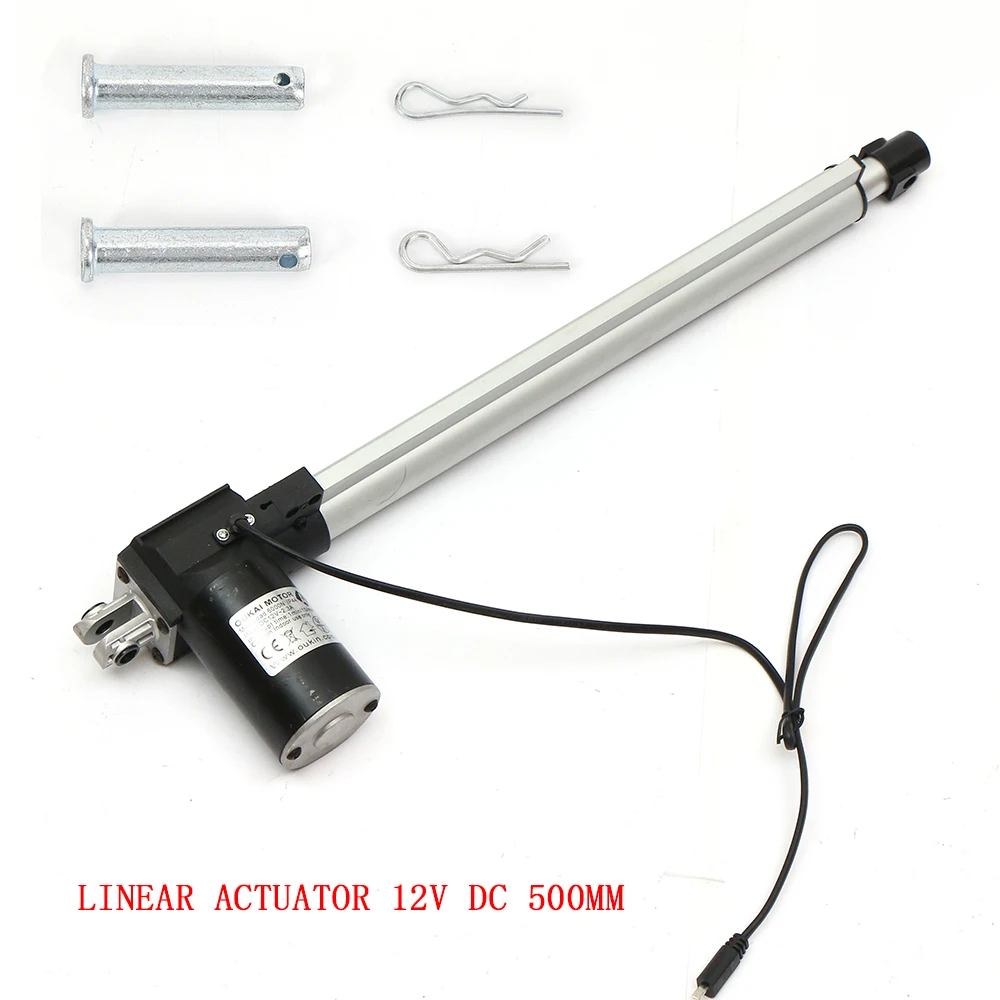 6000N 500mm 20 Inch Linear Actuator Electric Linear Motor Drive DC12V Pound Max Lift 12V Volt DC Motor 48db