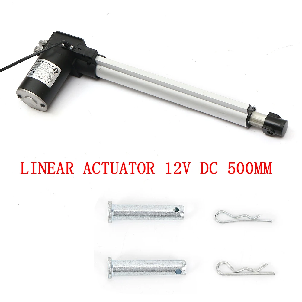 6000N 500mm 20 Inch Linear Actuator Electric Linear Motor Drive DC12V Pound Max Lift 12V Volt DC Motor 48db