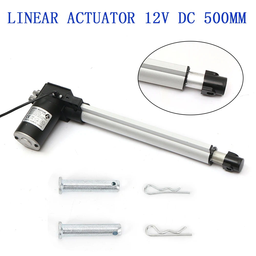 6000N 500mm 20 Inch Linear Actuator Electric Linear Motor Drive DC12V Pound Max Lift 12V Volt DC Motor 48db