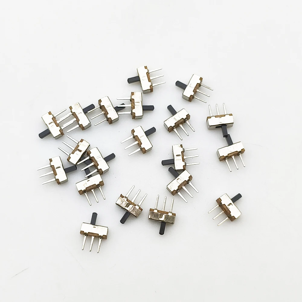 20Pcs SS12D00 Interruptor on-off mini Slide Switch 3pin 1P2T 2 Position High quality toggle switch Handle length:3MM/4MM/5MM/6MM