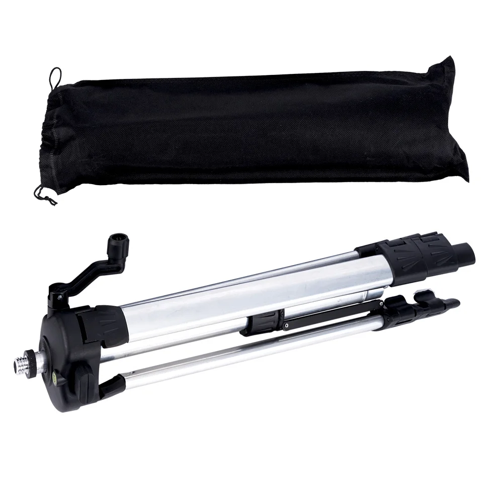 HGLINE 1.2M/1.5M Stretchable Laser Level Tripod Suitable for 5/8 Inch Laser Level Tools Aluminum Tripod with Lifting Rocker