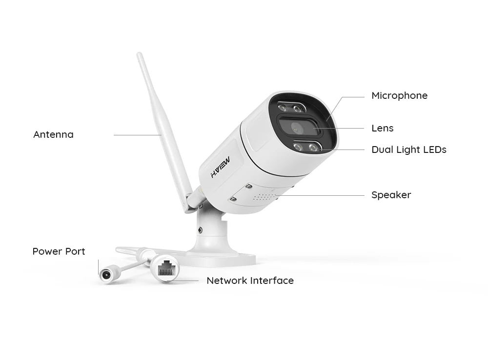 H.view 8CH 3MP 5MP Wireless 2.4GHz Wifi Camera Security System CCTV Camera Video Surveillance Kit NVR Outdoor Two-Way Audio