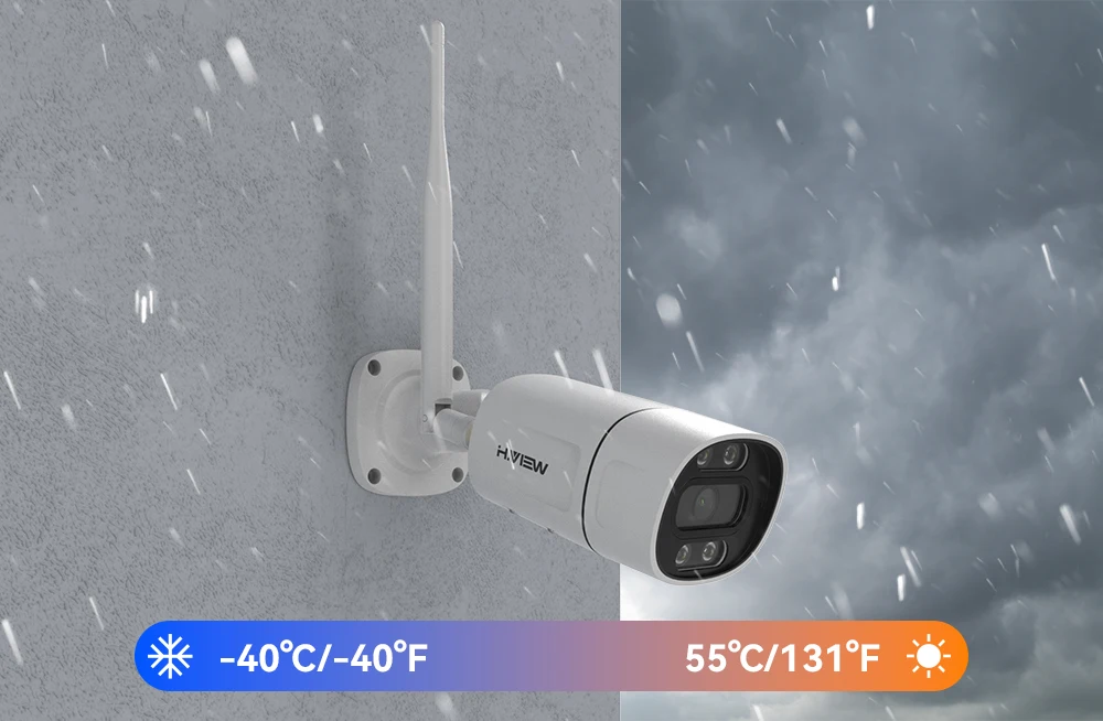 H.view 8CH 3MP 5MP Wireless 2.4GHz Wifi Camera Security System CCTV Camera Video Surveillance Kit NVR Outdoor Two-Way Audio