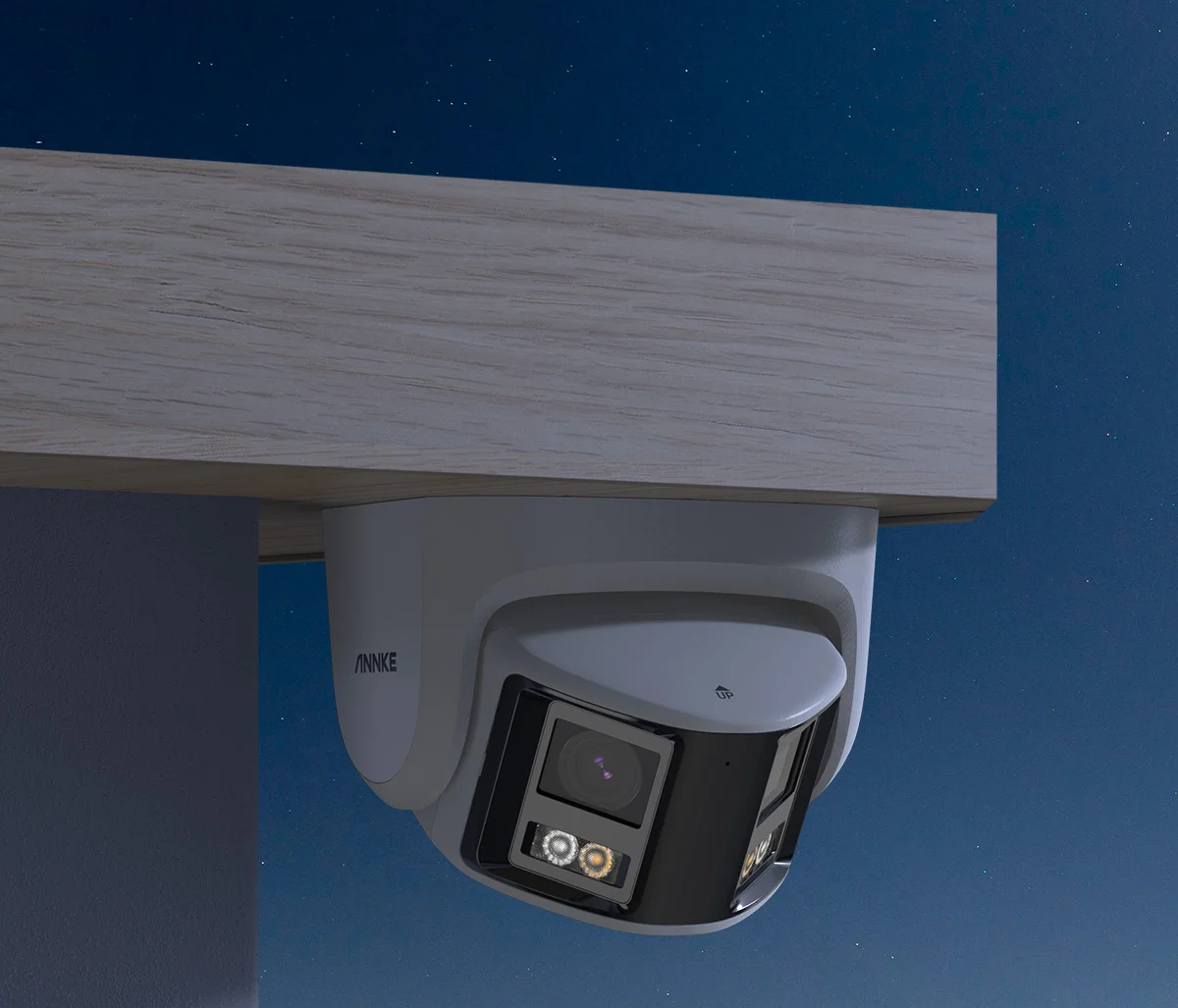 ANNKE 8MP Camera Security Dual Lens Human Detect Two Way Audio 180° Wide View Angle Panoramic Dual Lens Poe IP Camera