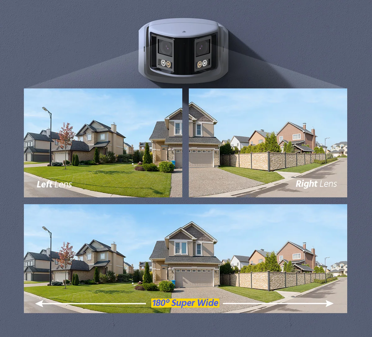 ANNKE 8MP Camera Security Dual Lens Human Detect Two Way Audio 180° Wide View Angle Panoramic Dual Lens Poe IP Camera