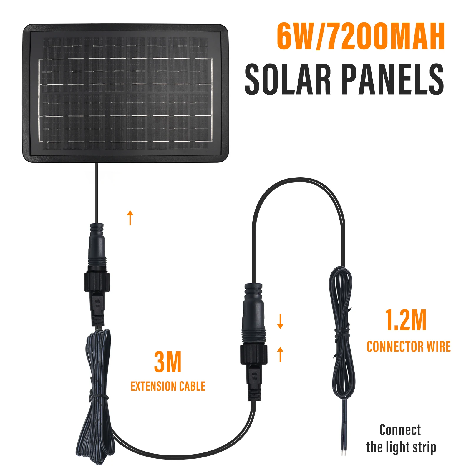 12V 24V Solar Battery Box Kit With 1.2M 3M 4.2M Wire 1.3W 2.8W 6W 13W 8 Lighting Mode Solar Panel for LED String Light COB Strip