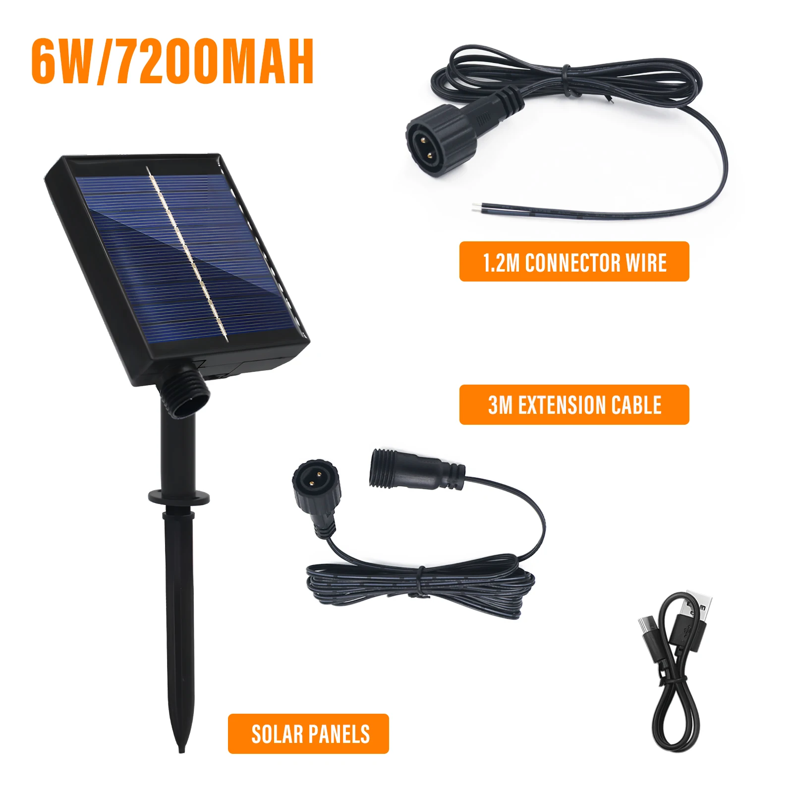 12V 24V Solar Battery Box Kit With 1.2M 3M 4.2M Wire 1.3W 2.8W 6W 13W 8 Lighting Mode Solar Panel for LED String Light COB Strip