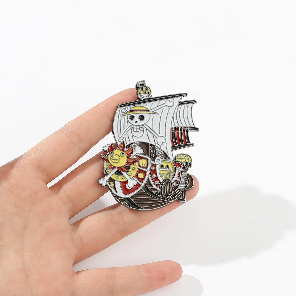 Popular Anime Brooches Luffy Zoro Ace Sunny Go Backpack Matching Apparel Pins Jewelry Brooch Gift