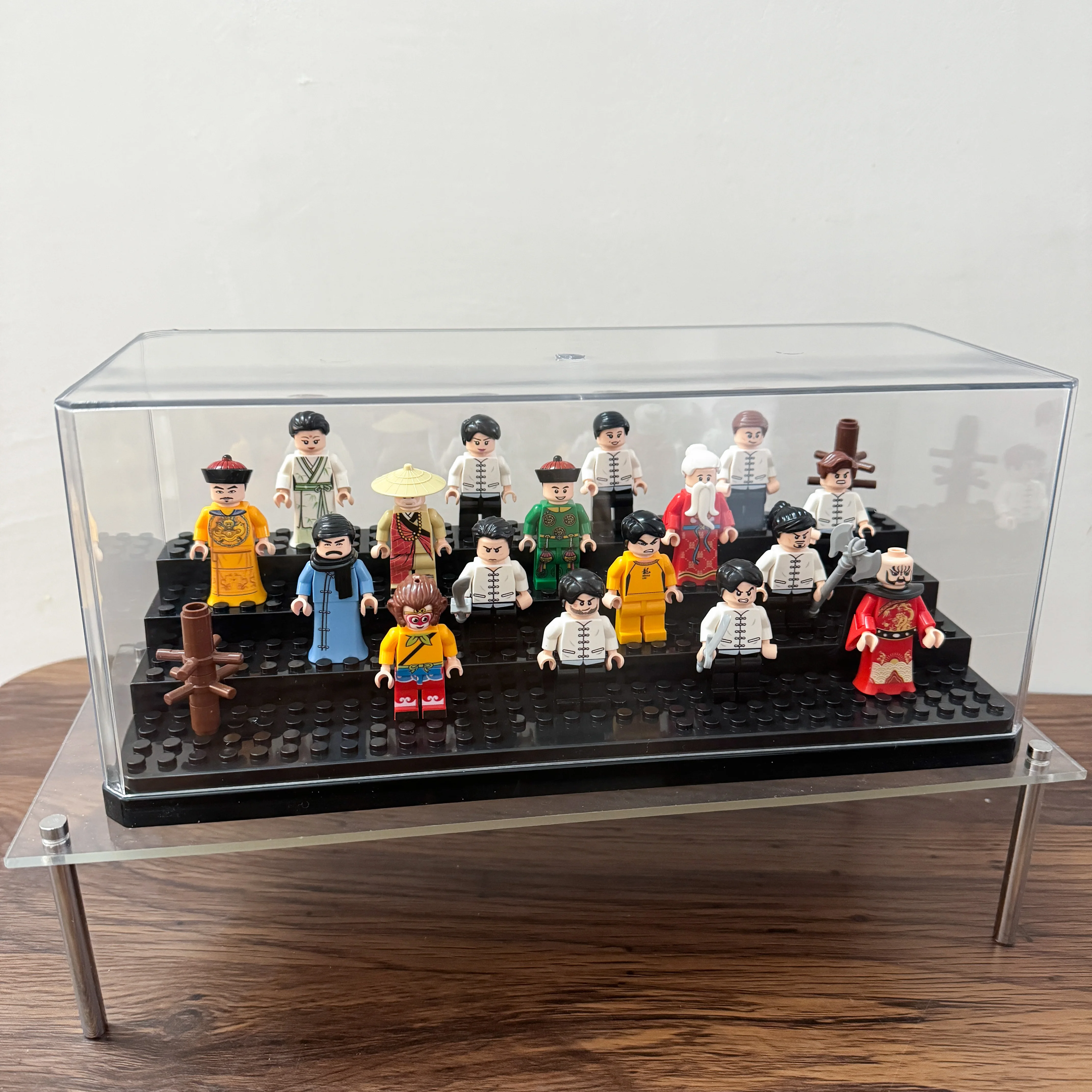 Building Block Minifigure Toy Dust-Proof Display Box Plate Stackable Assembled Children's Toy Model For Lego Figure Storage