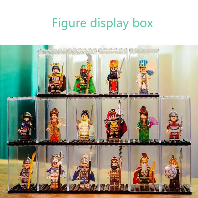 Building Block Minifigure Toy Dust-Proof Display Box Plate Stackable Assembled Children's Toy Model For Lego Figure Storage