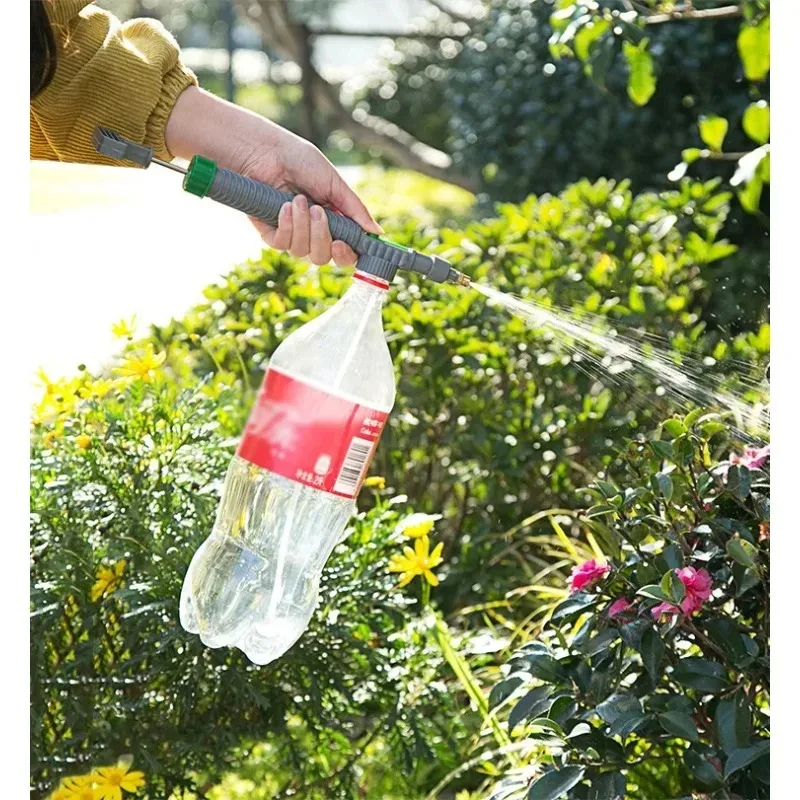 Manual Sprayer High Pressure Pump Adjustable Beverage Bottle Nozzle Garden Irrigation Tools Agricultural Irrigation Sprinkler