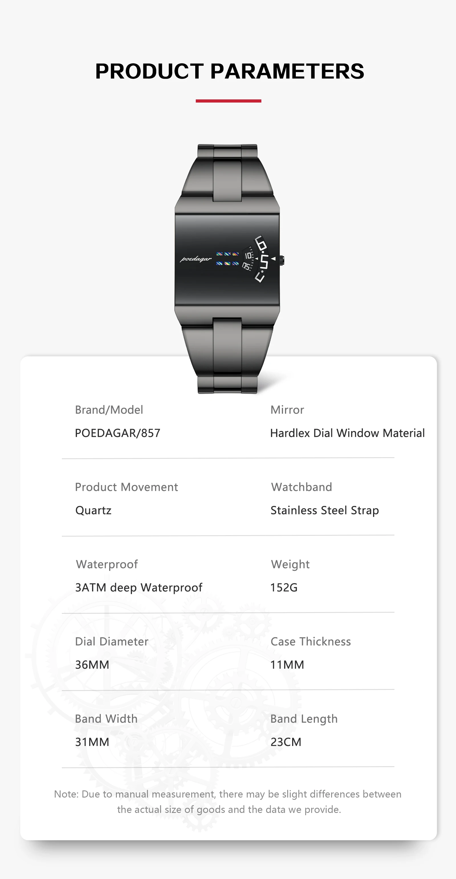 POEDAGAR Original Fashion Men Wristwatch Waterproof Business Elegant Man Clock Stainless Steel Quartz Casual Men's Watches Reloj