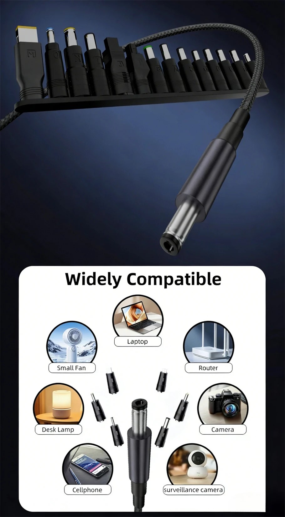 USB C to DC Power Boost Cable 140W Type C to 5V 9V 12V 15V 20V 28V Adjustable Voltage Adapter Connector Cord for Laptop Router