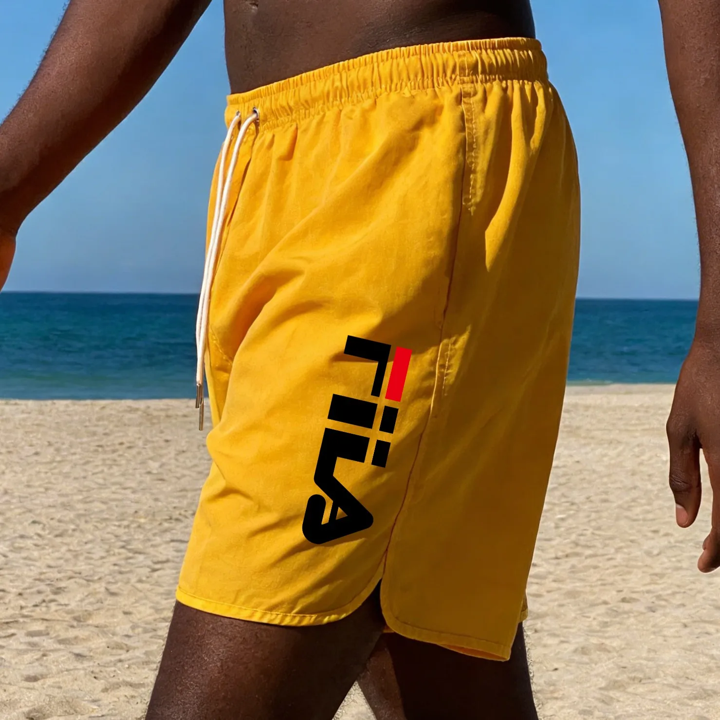 Summer Island Vacation Men's Beach Shorts, Quick Drying, Breathable, Casual Loose, Swimming Shorts