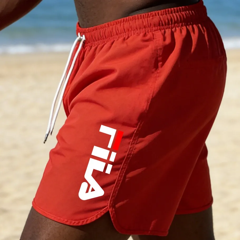 Summer Island Vacation Men's Beach Shorts, Quick Drying, Breathable, Casual Loose, Swimming Shorts