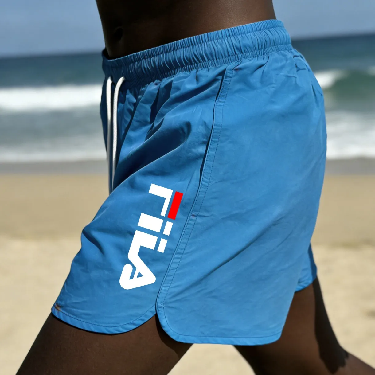 Summer Island Vacation Men's Beach Shorts, Quick Drying, Breathable, Casual Loose, Swimming Shorts