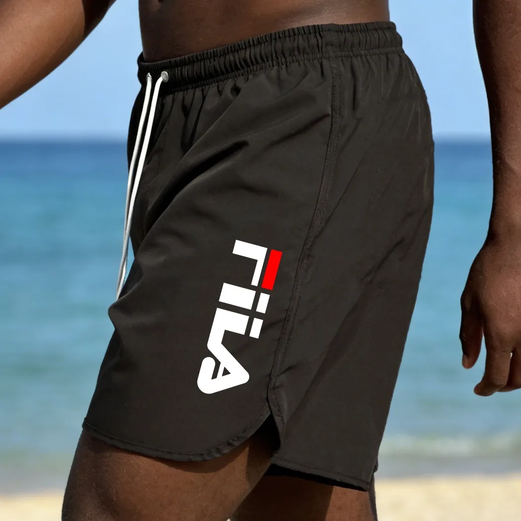 Summer Island Vacation Men's Beach Shorts, Quick Drying, Breathable, Casual Loose, Swimming Shorts