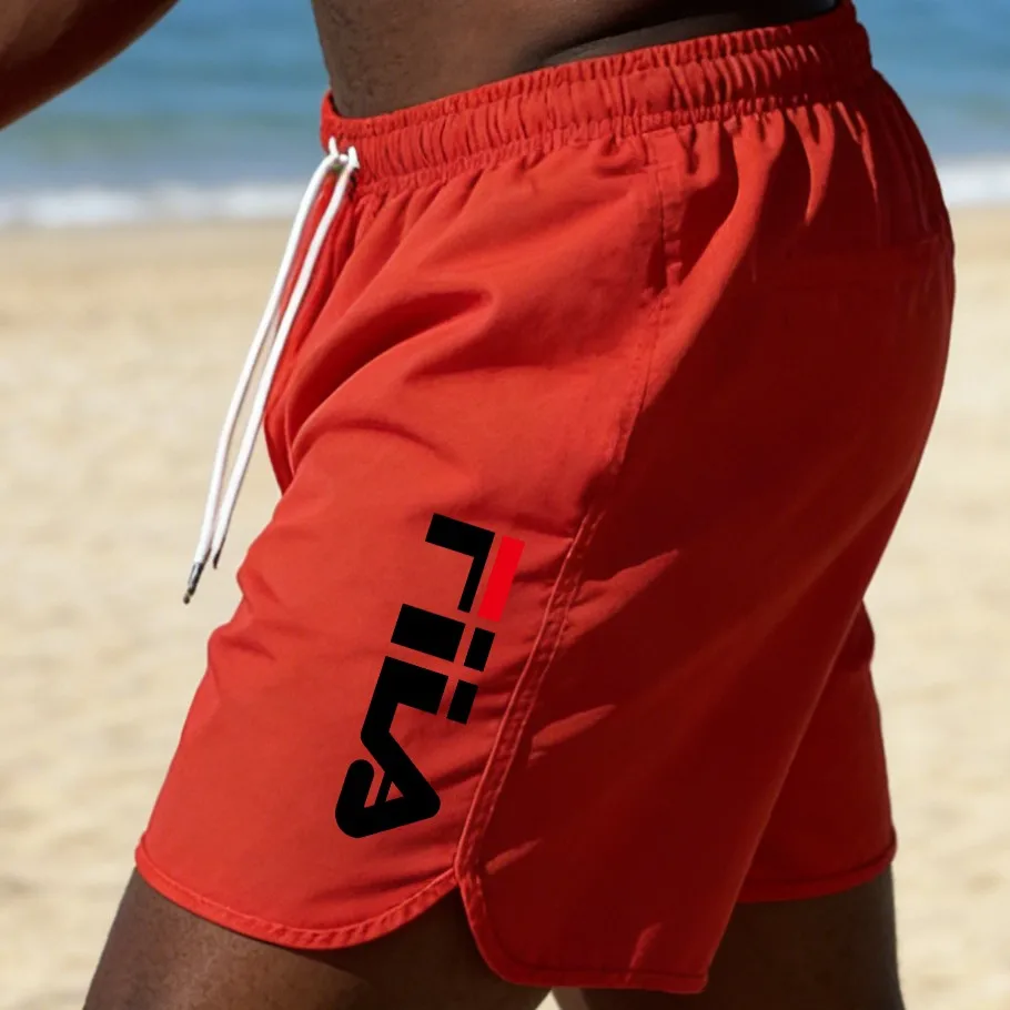Summer Island Vacation Men's Beach Shorts, Quick Drying, Breathable, Casual Loose, Swimming Shorts