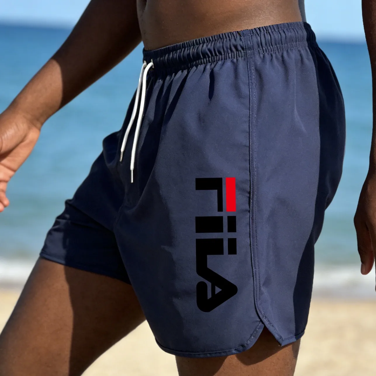 Summer Island Vacation Men's Beach Shorts, Quick Drying, Breathable, Casual Loose, Swimming Shorts