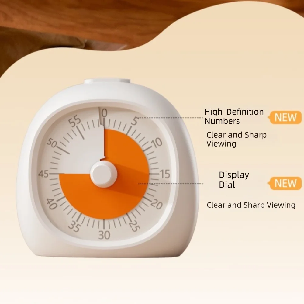 Portable Plastic Visual Timer 60 Minute Silent Countdown Timer Focus Aid Study Timer Kids Study