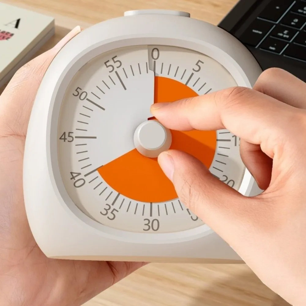 Portable Plastic Visual Timer 60 Minute Silent Countdown Timer Focus Aid Study Timer Kids Study