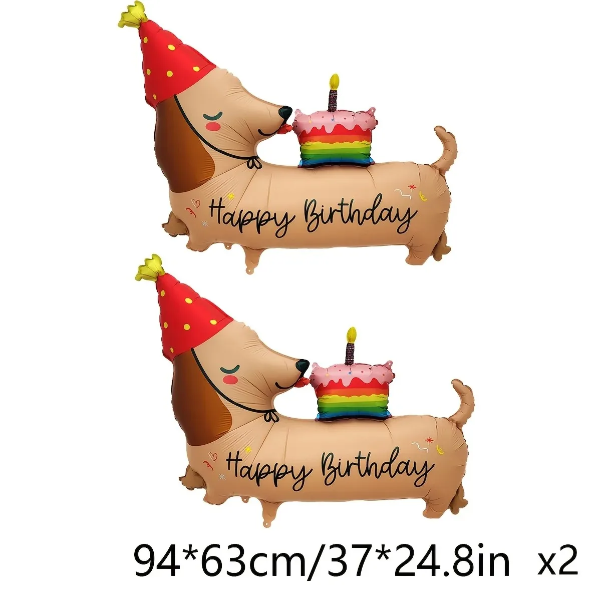 Cartoon Birthday Sausage Dog Aluminum Film Balloon Dog Theme Party Balloon Decoration Birthday Party Decoration Supplies