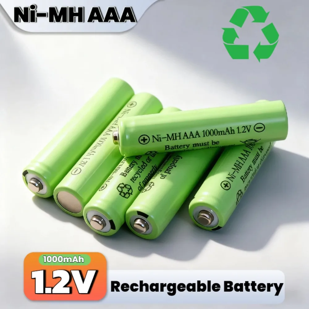 1-20PCS 1.2V 1000mAh NI-MH Rechargeable AAA Batteries Long Lasting for Remote Control Car RC Toys Solar Lights Mouse