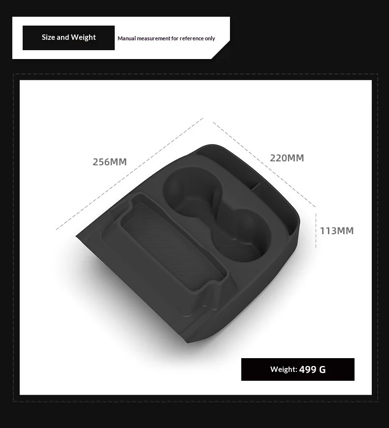 For Tesla Model Y Standard 2025+ Upgrade Silicone Central Control Water Cup Holder Tray Storage Box Car Interior Accessories