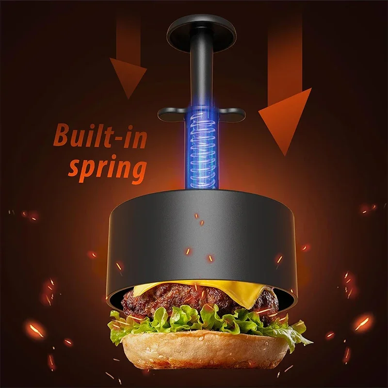 Hamburger Press Patty Maker, Stuffed Burger Mold for Beef & Veggie Patties, Perfect for BBQ & Homemade Burger Cooking
