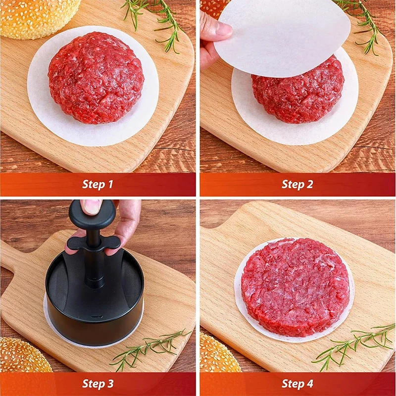 Hamburger Press Patty Maker, Stuffed Burger Mold for Beef & Veggie Patties, Perfect for BBQ & Homemade Burger Cooking