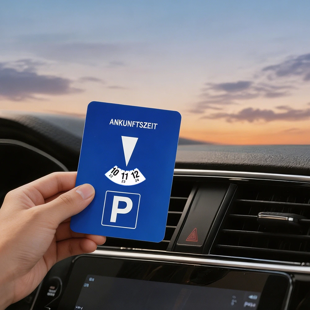 Digital Parking Timer Disc for Car Electronic Parking Accessory for 4 languages Parking Compliance Portable Arrival Time Display