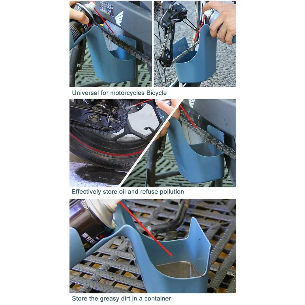 Motorcycle and Bicycle Oil Stain Storage Tool Box Chain Cleaning Agent Chain Oil Anti Splashing Tool Set