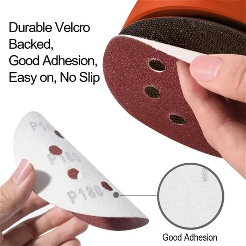 5 Inch Sanding Discs, 40 80 120 180 240 320 400 600 800 Grit Hook and Loop Sandpaper for Random Orbital Sander