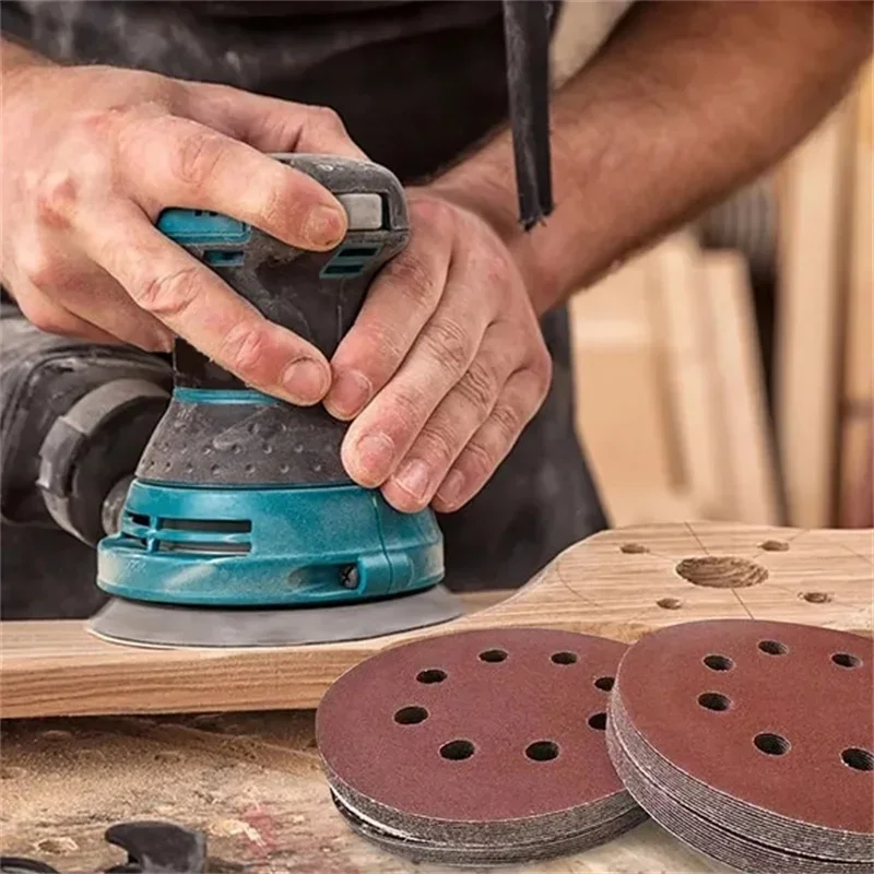 5 Inch Sanding Discs, 40 80 120 180 240 320 400 600 800 Grit Hook and Loop Sandpaper for Random Orbital Sander