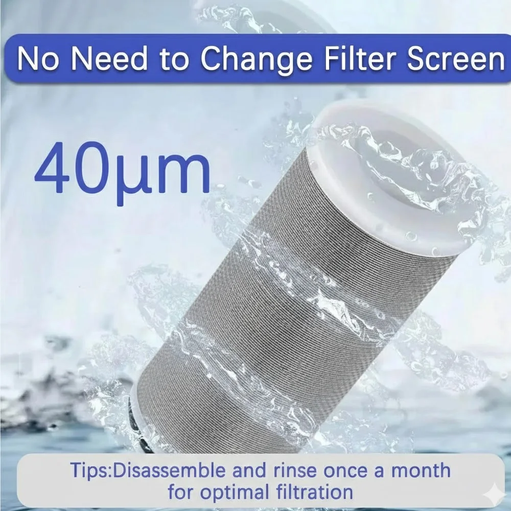 1/2" 40μm Prefilter 16mm Pacifier Garden Taps Faucet Filter Quick Connector 316 Stainless Steel Screen Irrigation Hose Adapter