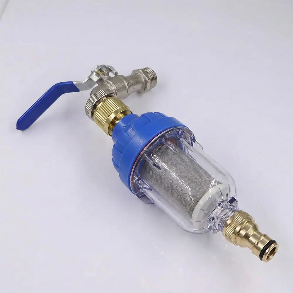 1/2" 40μm Prefilter 16mm Pacifier Garden Taps Faucet Filter Quick Connector 316 Stainless Steel Screen Irrigation Hose Adapter
