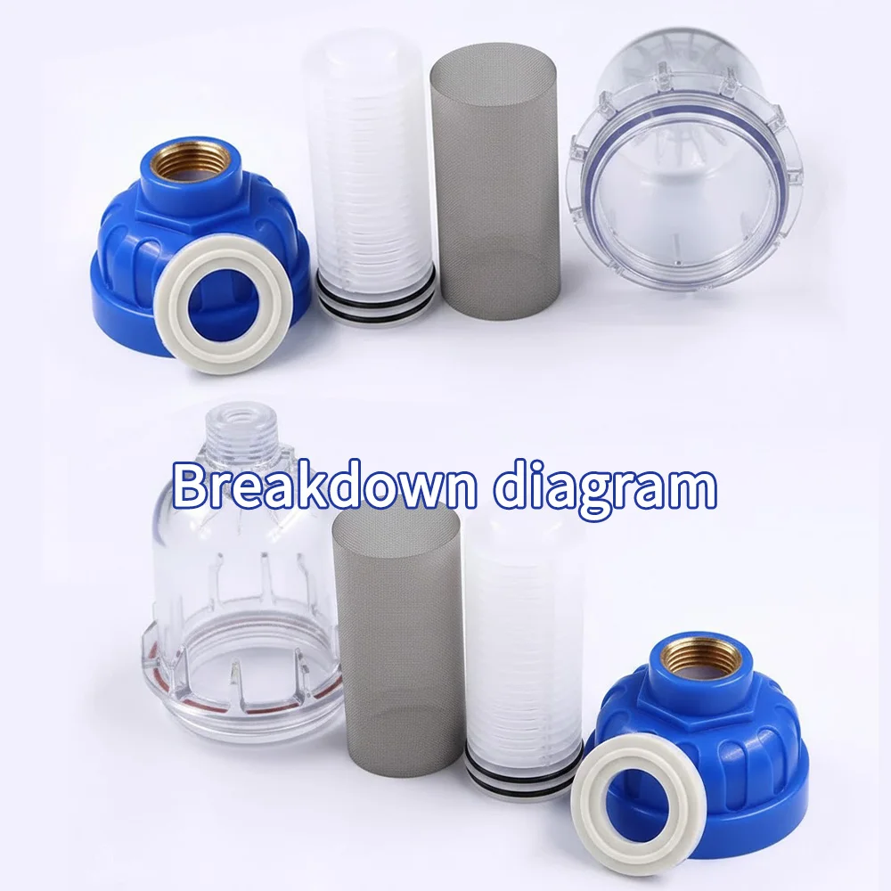 1/2" 40μm Prefilter 16mm Pacifier Garden Taps Faucet Filter Quick Connector 316 Stainless Steel Screen Irrigation Hose Adapter