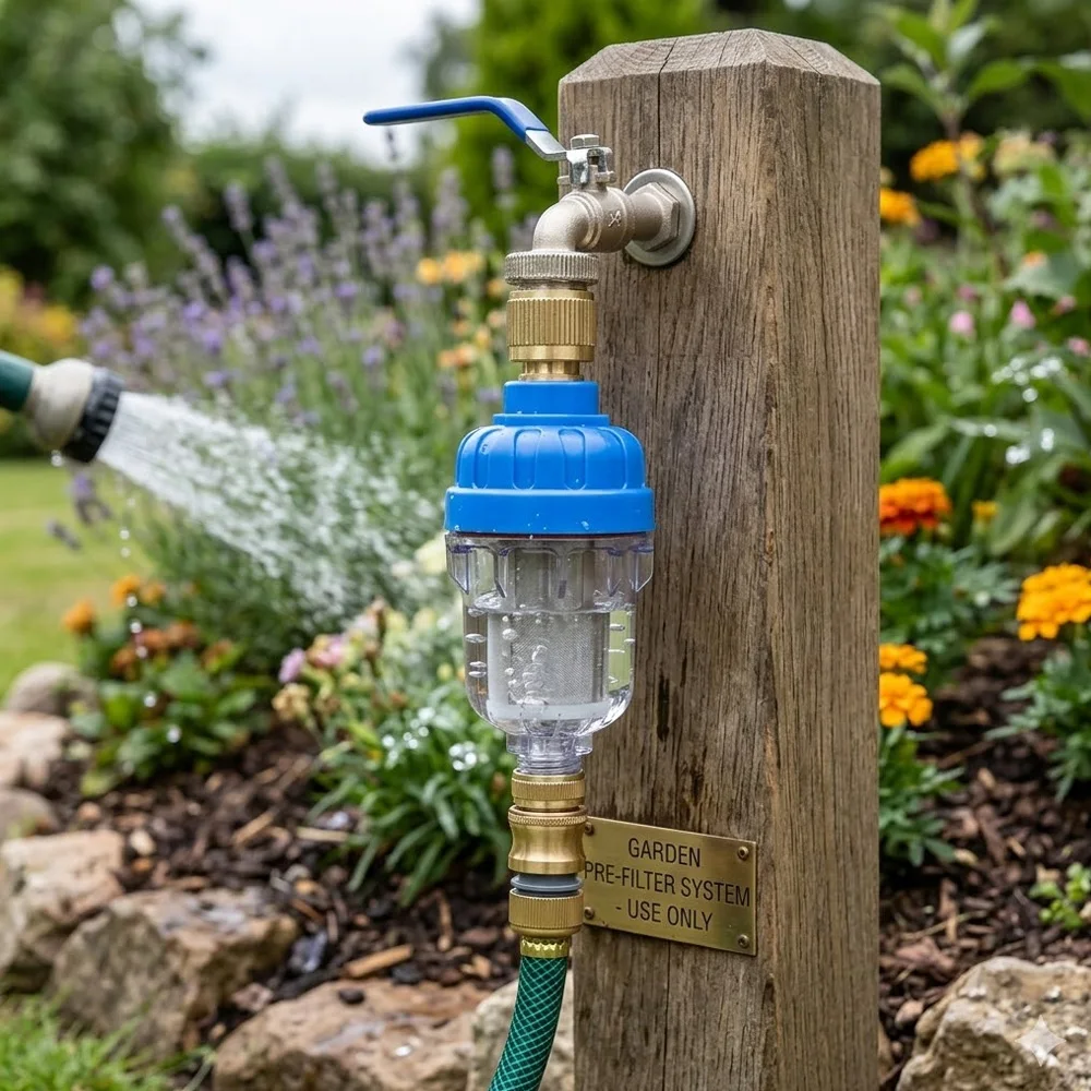 1/2" 40μm Prefilter 16mm Pacifier Garden Taps Faucet Filter Quick Connector 316 Stainless Steel Screen Irrigation Hose Adapter