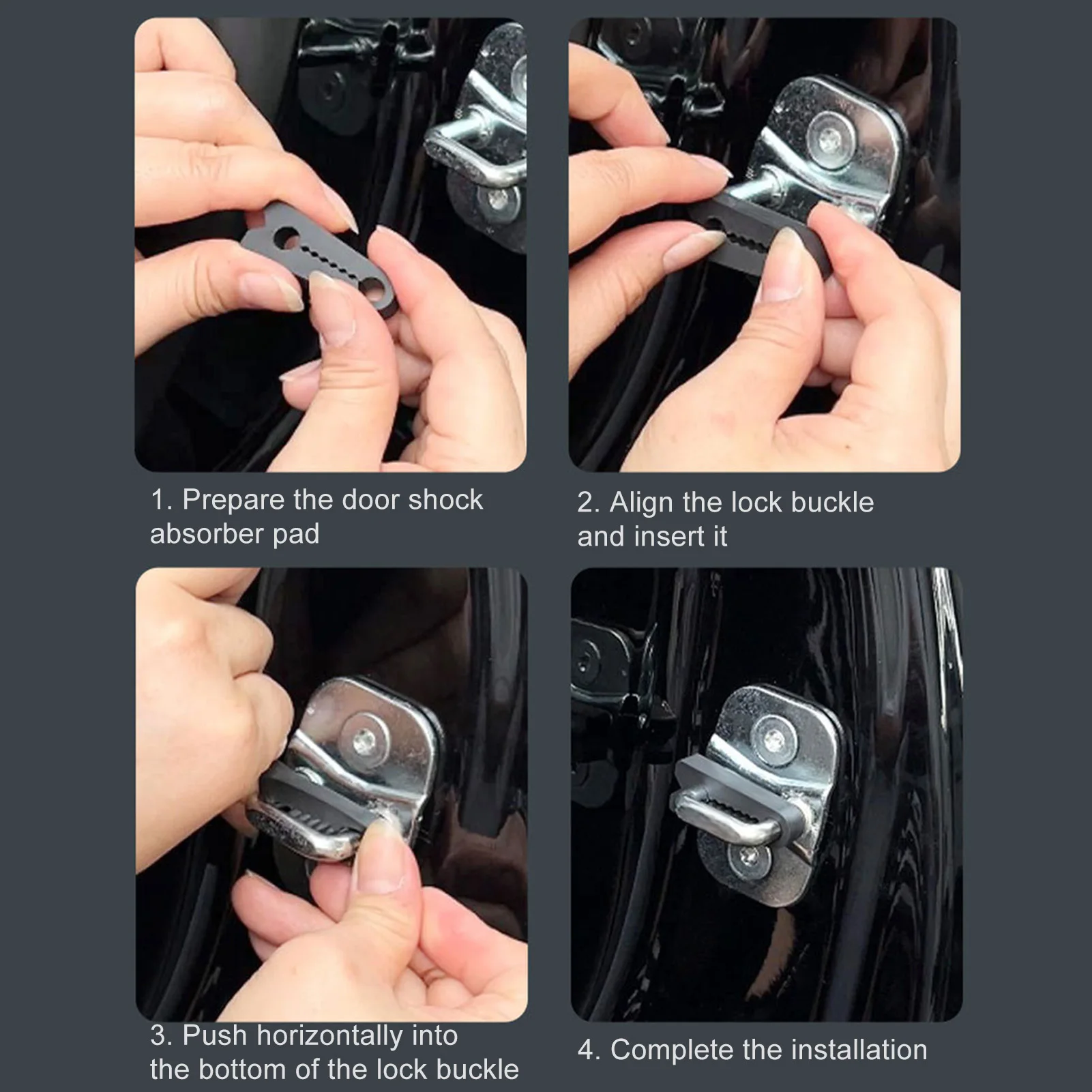 Car Anti Collision Strip Thickened Door Buffer Pad Shock Absorbing Rubber Strip For Car Door Protective Styling Mouldings